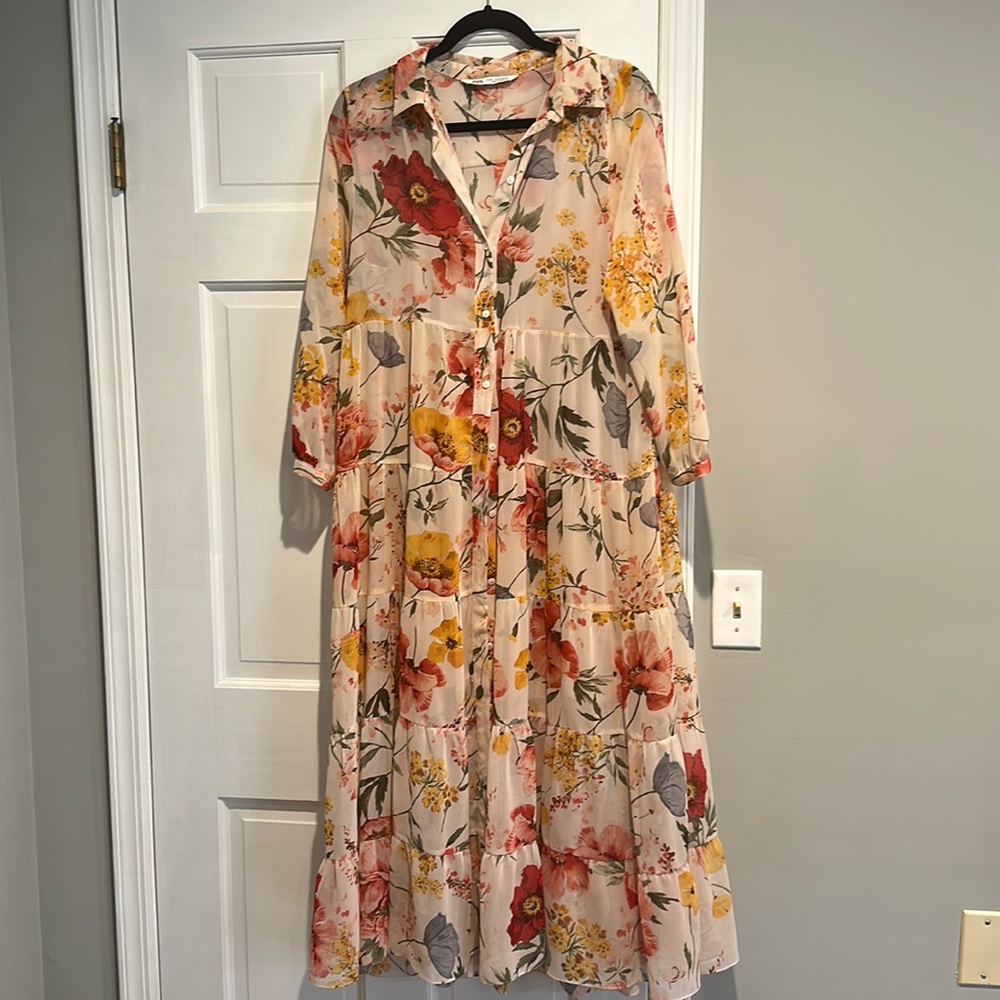 Zara Long Floral Dress